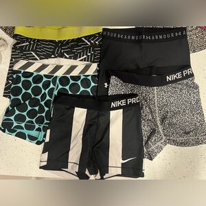 Nike Pro & Under Armour  Women's Assorted Athletic Shorts